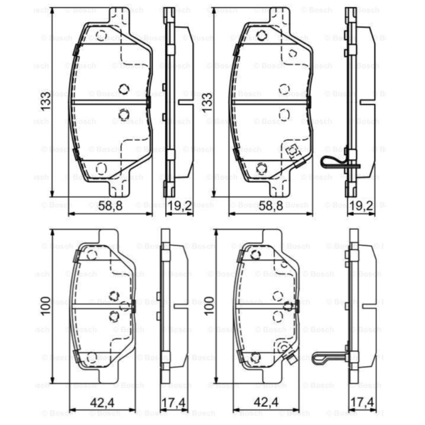Bosch Fiat Egea 1.3 Ön/Arka Balata Seti