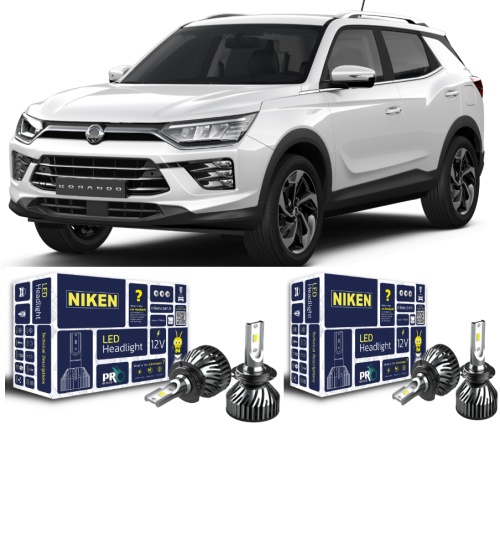 adsiz Ssangyoung Korando 2019-Sonrası Kısa/Uzun Eco Led Takımı - Görsel 1