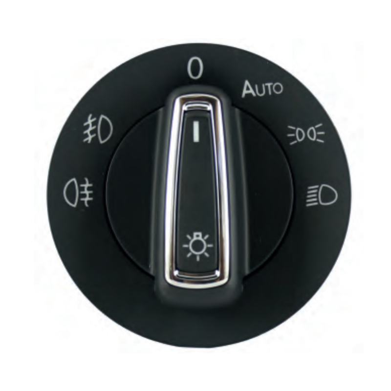 an-469 Vw/Seat Auto Mod Geri Sisli Beyaz Işıklı Far Anahtarı - Görsel 1