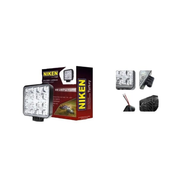 Çalışma Lambası 16 Ledli Kare 22-27W