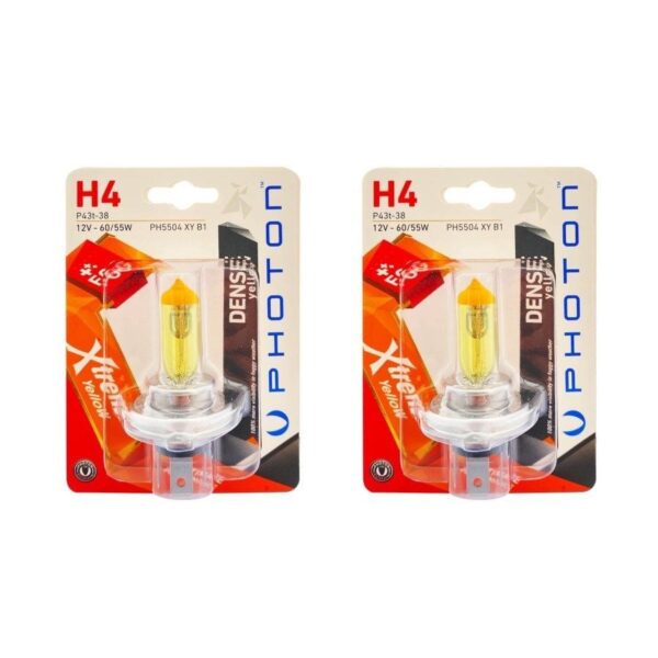 Photon H4 12V 60/55W Xtreme Yellow Serisi Civciv Sarı Ampul