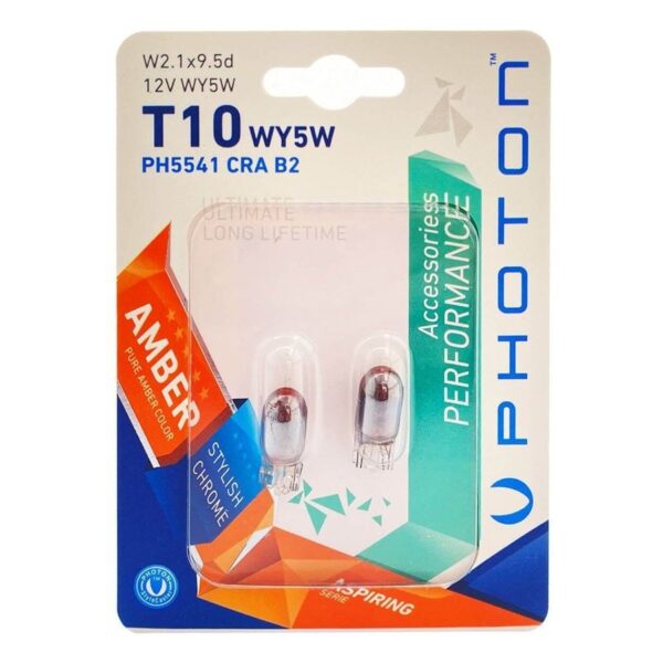Photon T10 W5W Chrome 12V Dipsiz Amber Ampul