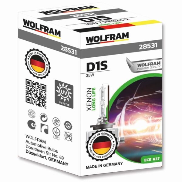 Wolfram D1S Xenarc 4300K Uzun Ömür Gün Işığı