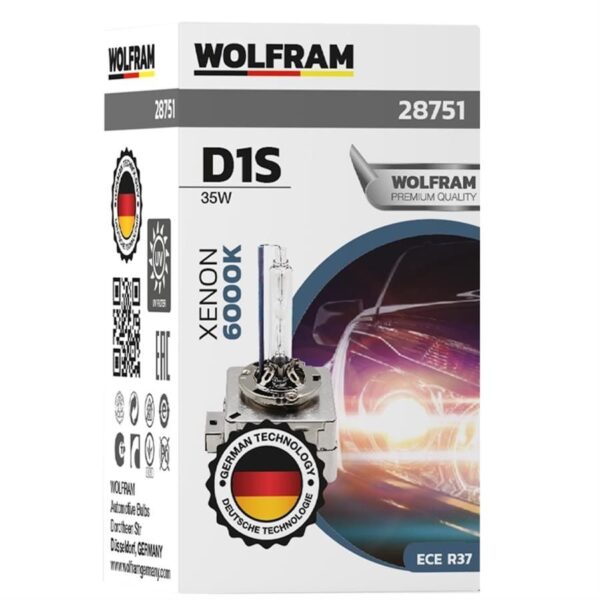 Wolfram D1S Xenarc 6000K Ultraviolet +%30 Beyaz Işık