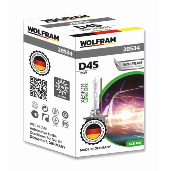 Wolfram D4S Xenarc 4300K Uzun Ömür Gün Işığı