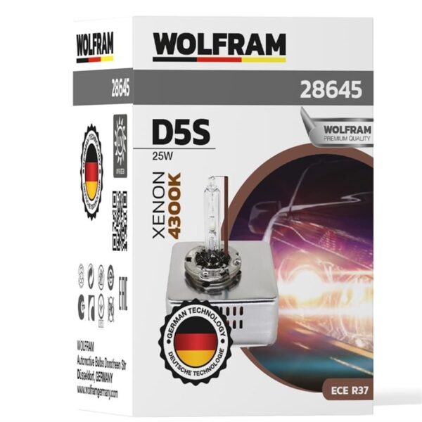 Wolfram D5S Xenarc 4300K Ultraviolet +%30 Fazla Gün Işığı