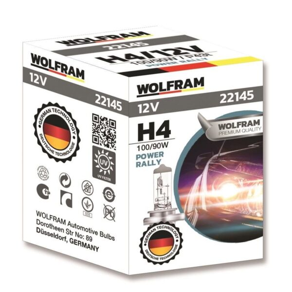 Wolfram H4 Standart Işık Tırnaklı Yüksekwatt  P43T Ampul