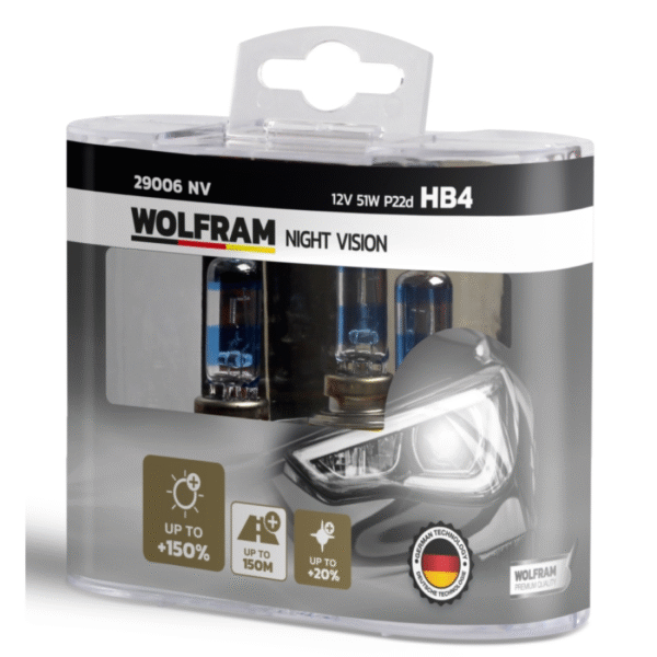 Wolfram Hb4-9006 Nıght Vısıon +150% Fazla + 20% Beyaz Işık