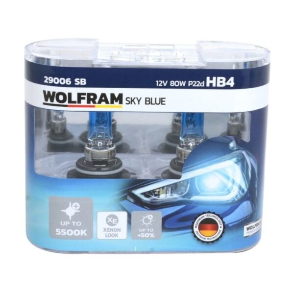 Wolfram Hb4-9006 Sky Blue Beyaz Işık