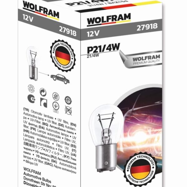 Wolfram P21/4W 1016 Sarı Ampul