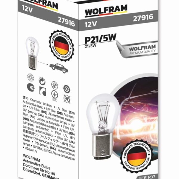 Wolfram P21/5W 1016 Çift Duy Ampul