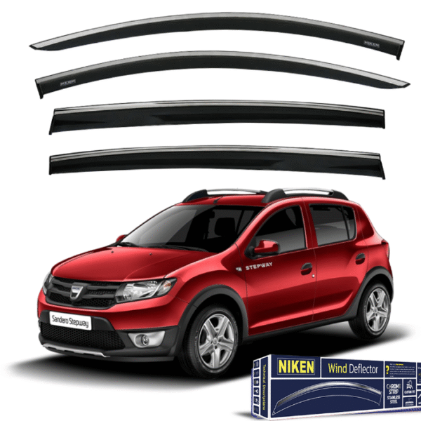 Dacia Sandero 2013-2020 Kromlu Cam Rüzgarlığı 4'Lü