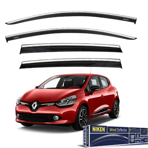 Renault Clio 4 2013-Sonrası Kromlu Cam Rüzgarlığı 4'Lü