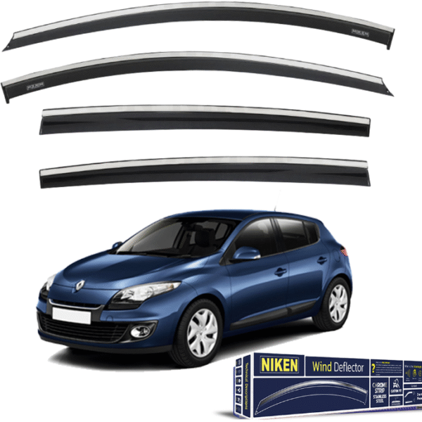 Renault Megane 3 2011-2015 Kromlu Cam Rüzgarlığı 4'Lü